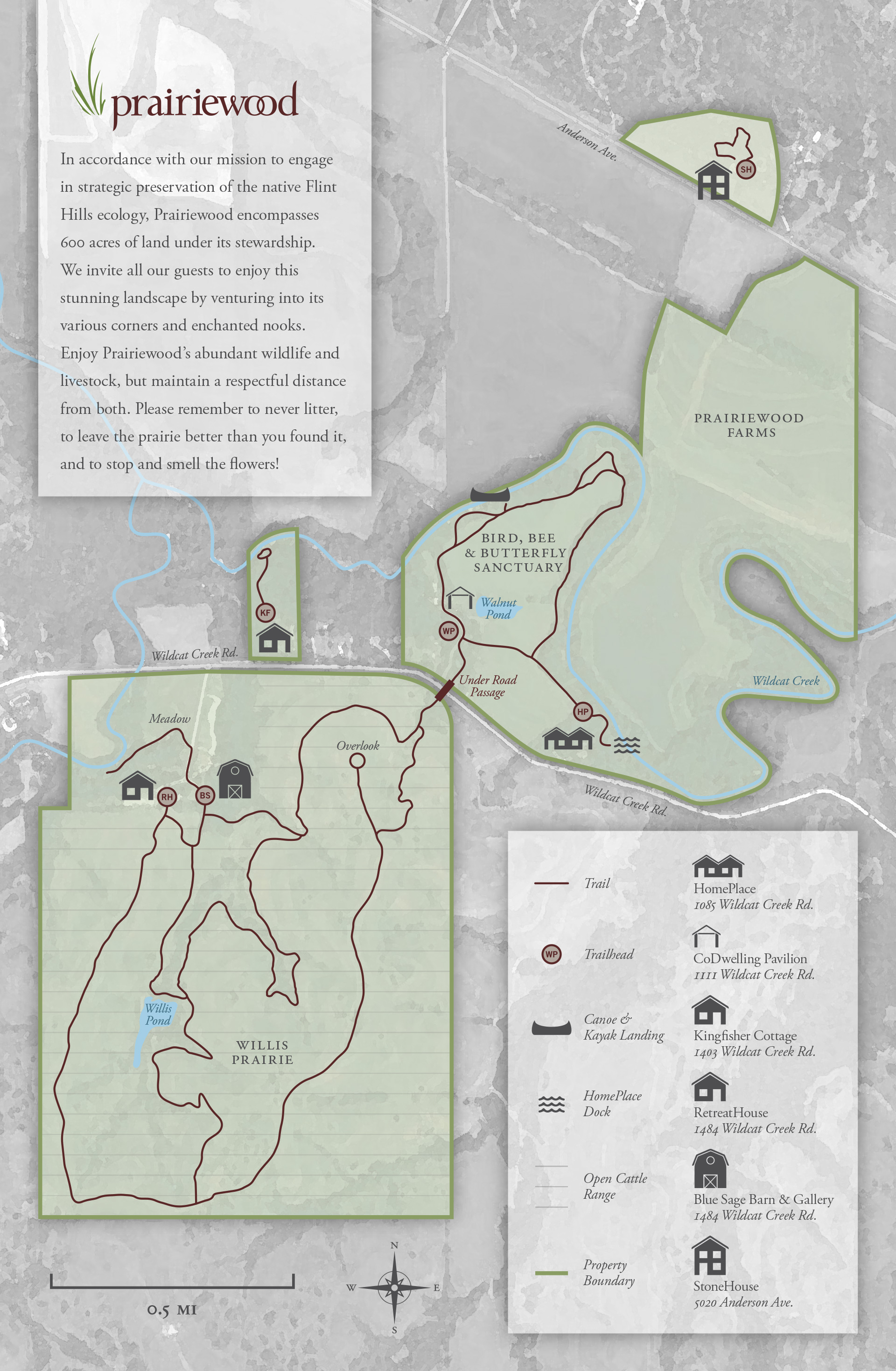 Prairiewood Property & Trail Map