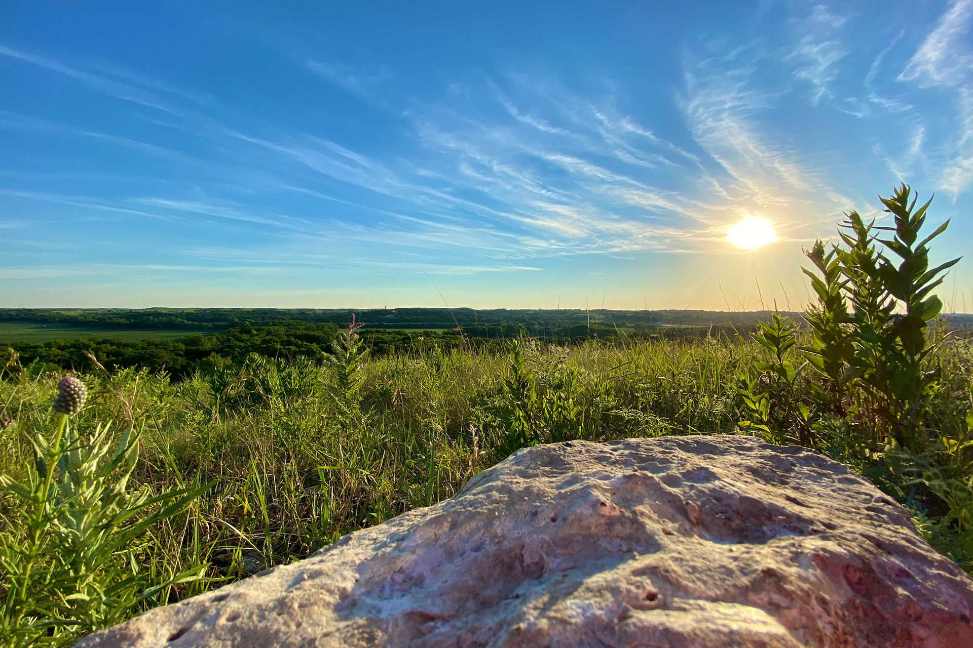 Sunrise from the overlook on Willis Prairie.