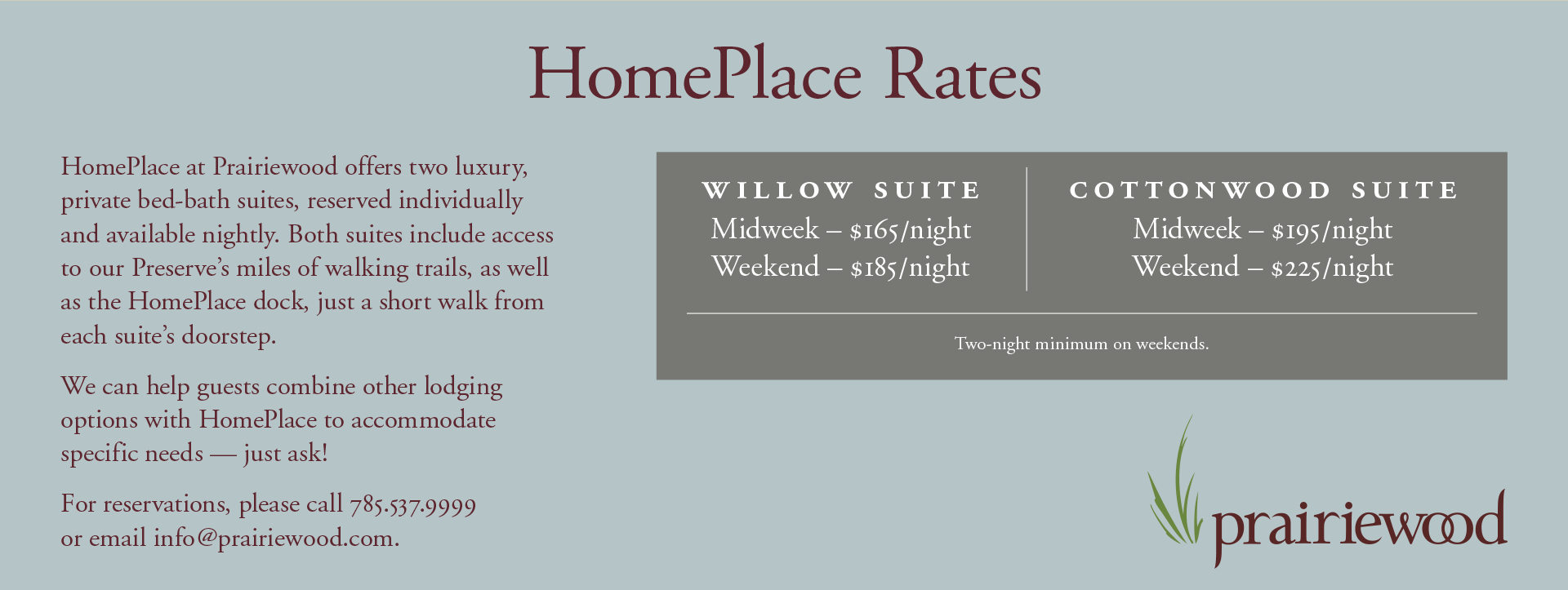 HomePlace Rates