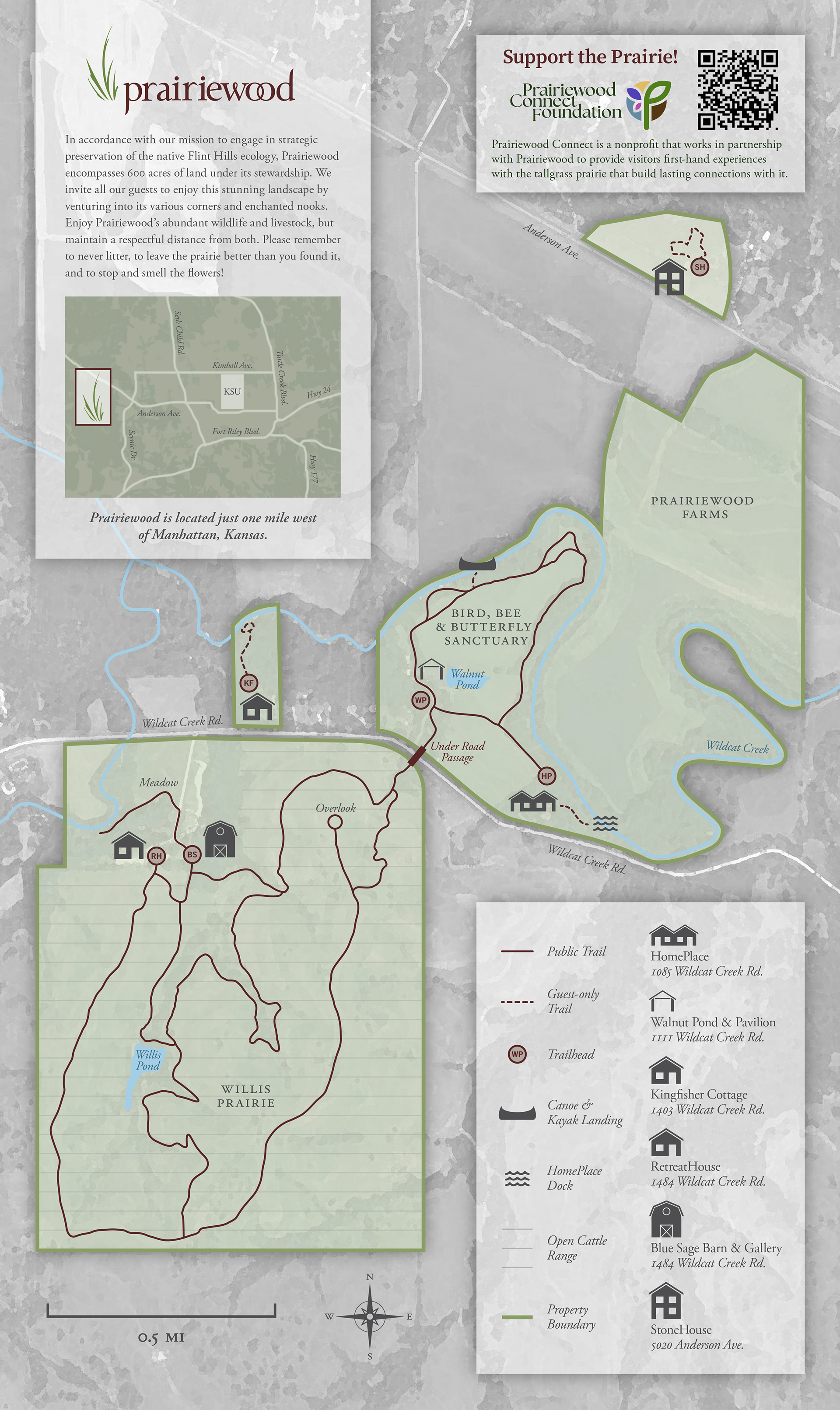 Prairiewood Property & Trail Map